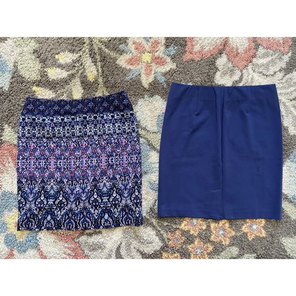 J.Jill Pencil Skirts Womens Size Medium Set of 2 Office Work Career Stretch - Picture 2 of 9